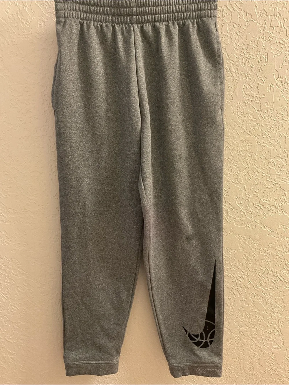Nike Kids Gray Sweatpants/Joggers with Black Swoosh